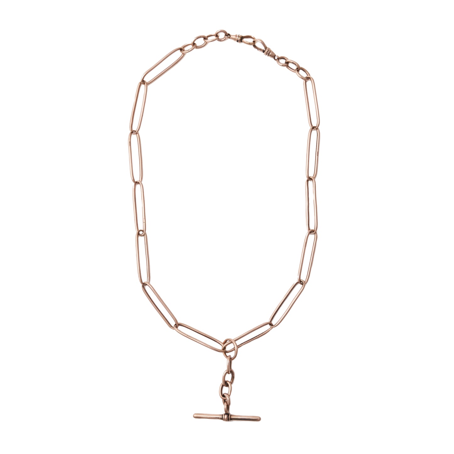 Handmade Paperclip Link Albert Fob Necklace