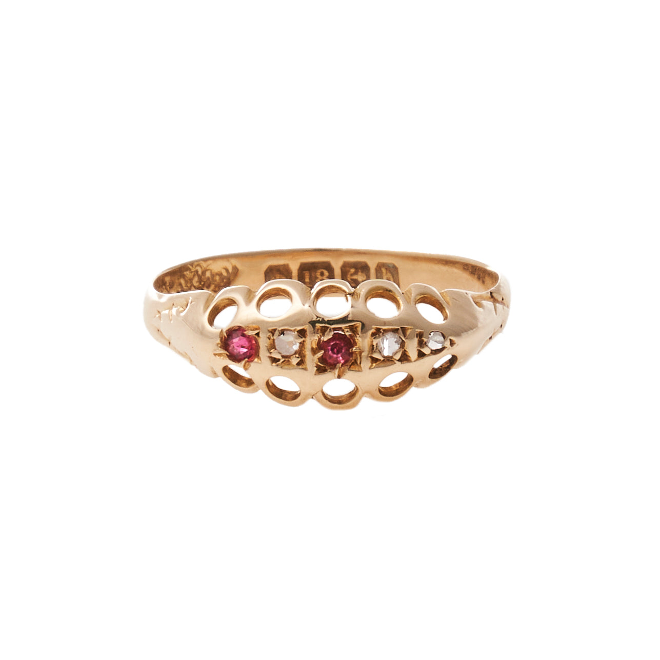 Victorian Diamond Ruby Ring
