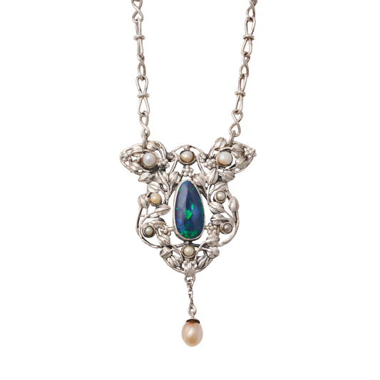 Edward Spencer Artificers Guild Opal Pendant Necklace