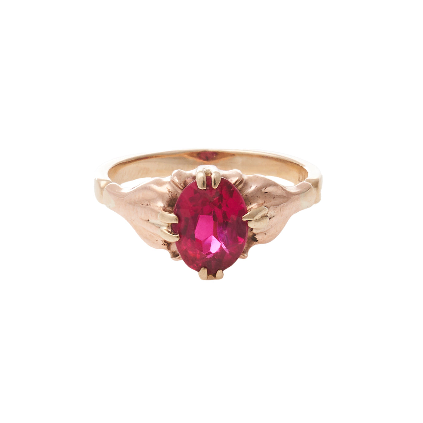 Created Ruby 9ct Gold Ring