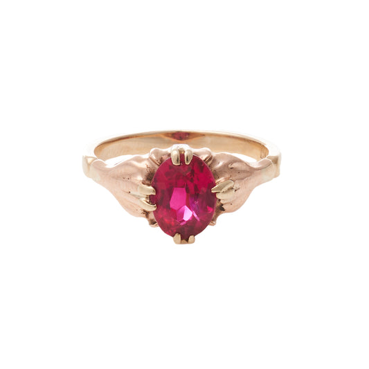 Created Ruby 9ct Gold Ring