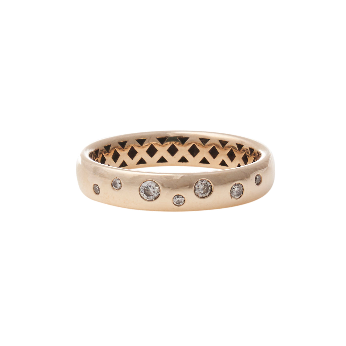 10ct Gold Diamond Studded Ring - High Quality