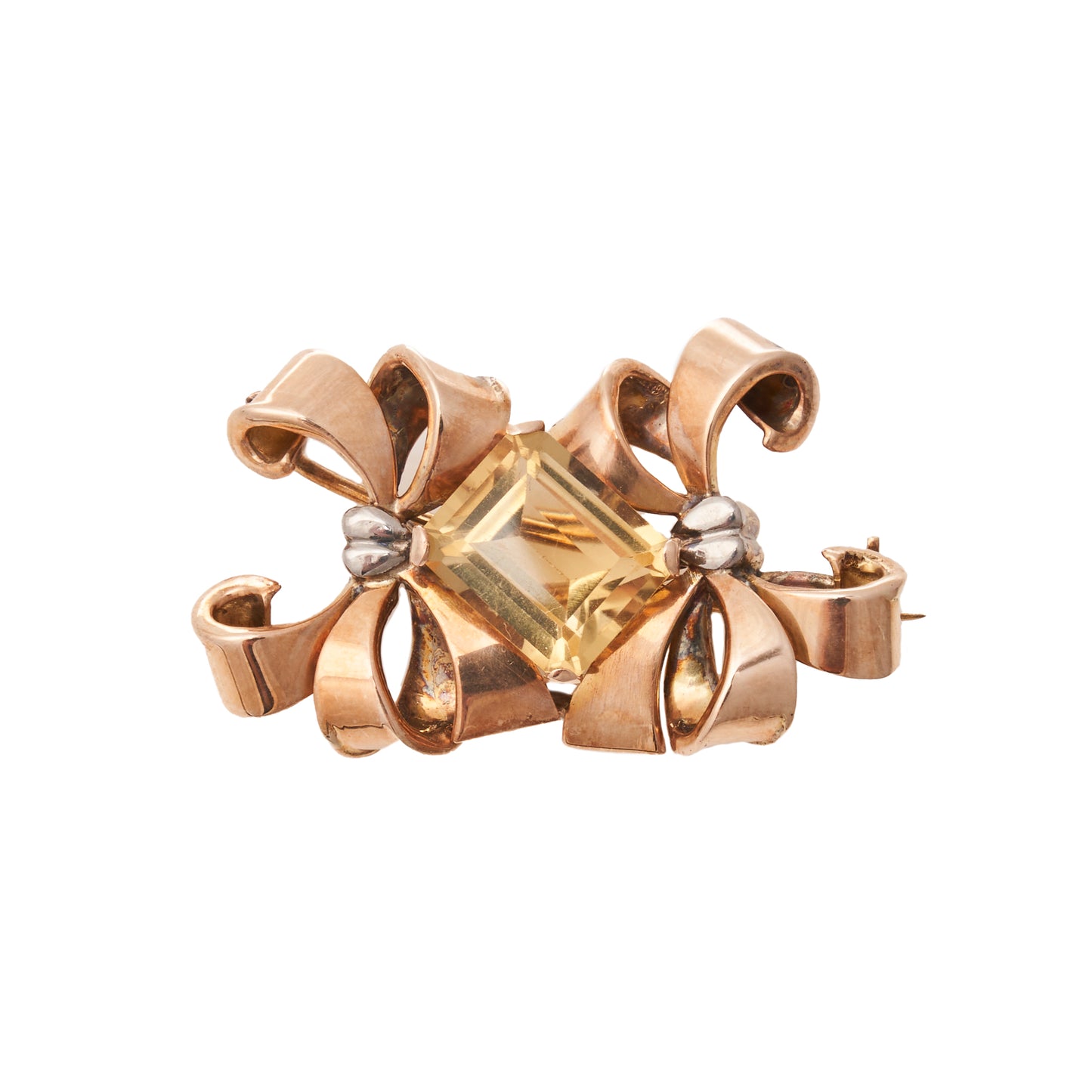 Citrine Fancy Bow Brooch